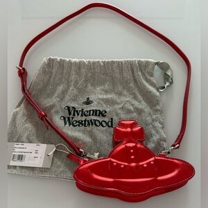 Vivienne Westwood Nano Orb Crossbody Bag Metallic Red NWT *Please Read Details*
